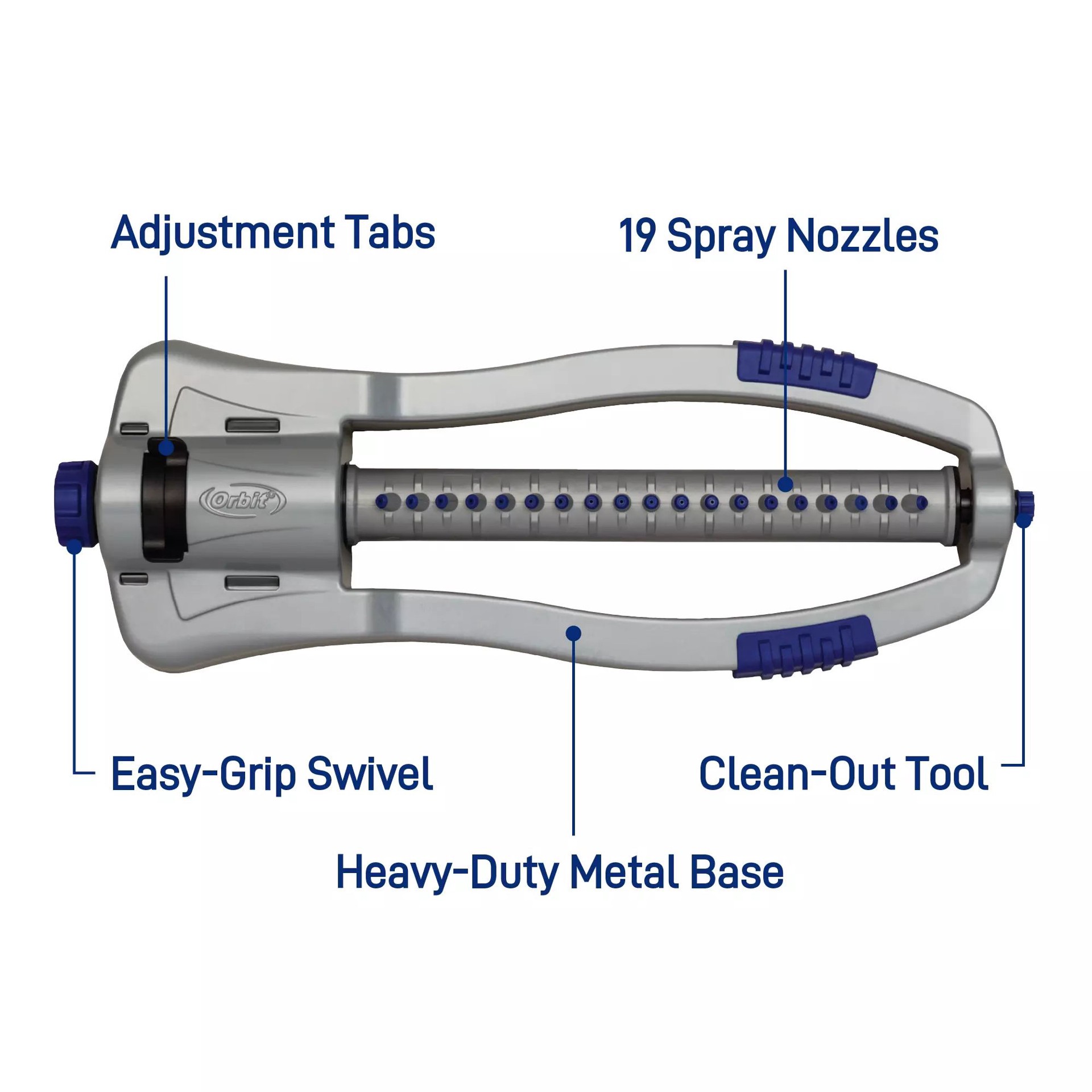 slide 3 of 6, Orbit Orbit Max 4000-sq ft Oscillating Sled Lawn Sprinkler, 1 ct