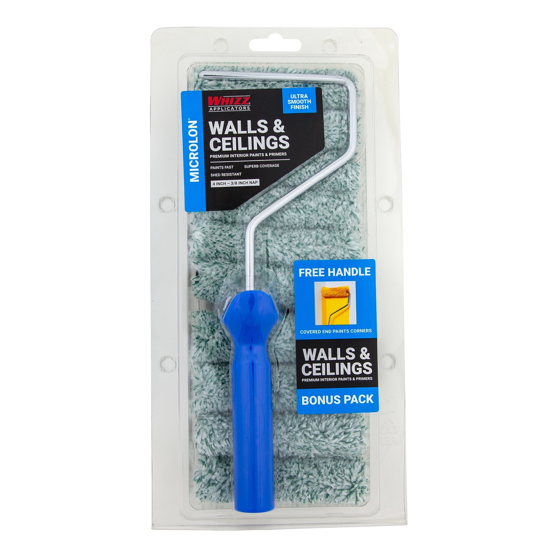 slide 1 of 6, WHIZZ 4-in x 3/8-in Nap MICROLON Ceilings and Walls, 1 ct