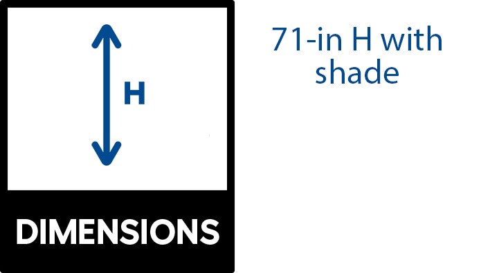 slide 2 of 6, Style Selections 71-in Black Shaded floor lamp Floor Lamp with Plastic Shade, 1 ct
