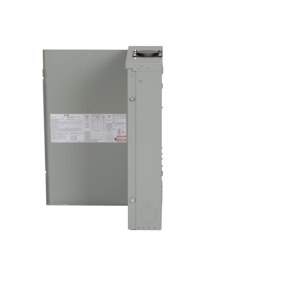 slide 3 of 6, Eaton Type BR 200 -Amp 8 -Spaces 16 -Circuit Outdoor Main Breaker Plug-On Neutral Load Center, 1 ct