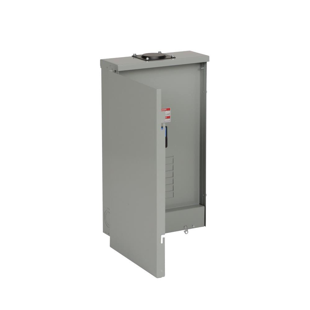 slide 6 of 6, Eaton Type BR 200 -Amp 8 -Spaces 16 -Circuit Outdoor Main Breaker Plug-On Neutral Load Center, 1 ct