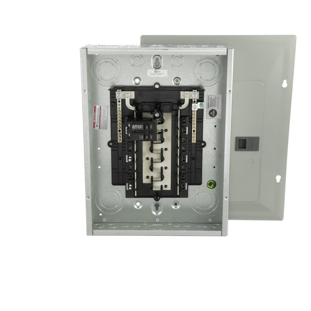 slide 1 of 6, Eaton Type BR 100 -Amp 12 -Spaces 24 -Circuit Indoor Main Breaker Plug-On Neutral Load Center, 1 ct