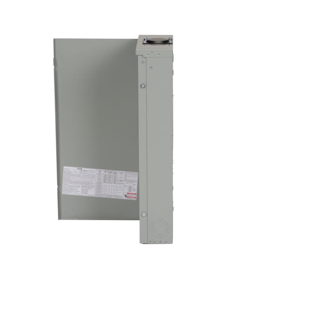 slide 3 of 6, Eaton Type BR 200 -Amp 20 -Spaces 40 -Circuit Outdoor Main Breaker Plug-On Neutral Load Center, 1 ct