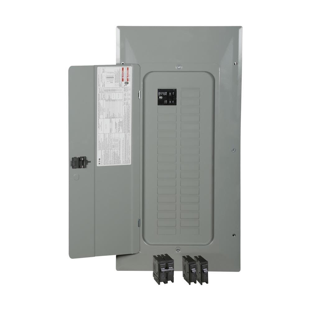 slide 2 of 5, Eaton Type BR 100 -Amp 30 -Spaces 60 -Circuit Indoor Main Breaker Plug-On Neutral Load Center (Value Pack), 1 ct