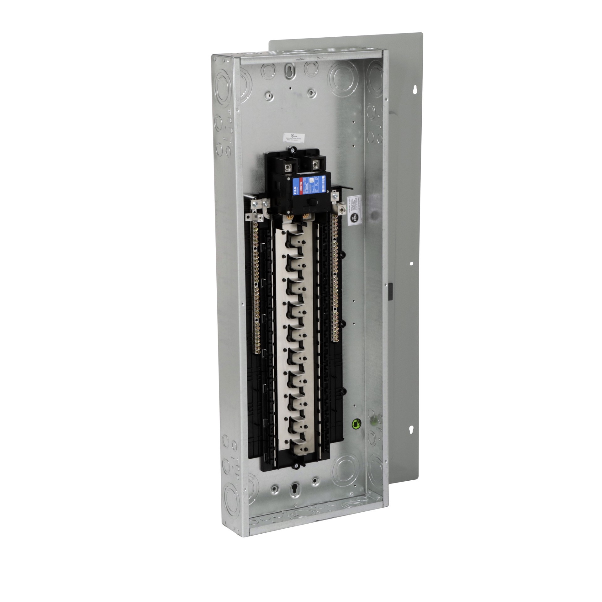 slide 6 of 6, Eaton Type BR 200 -Amp 40 -Spaces 80 -Circuit Indoor Main Breaker Plug-On Neutral Load Center (Value Pack), 1 ct