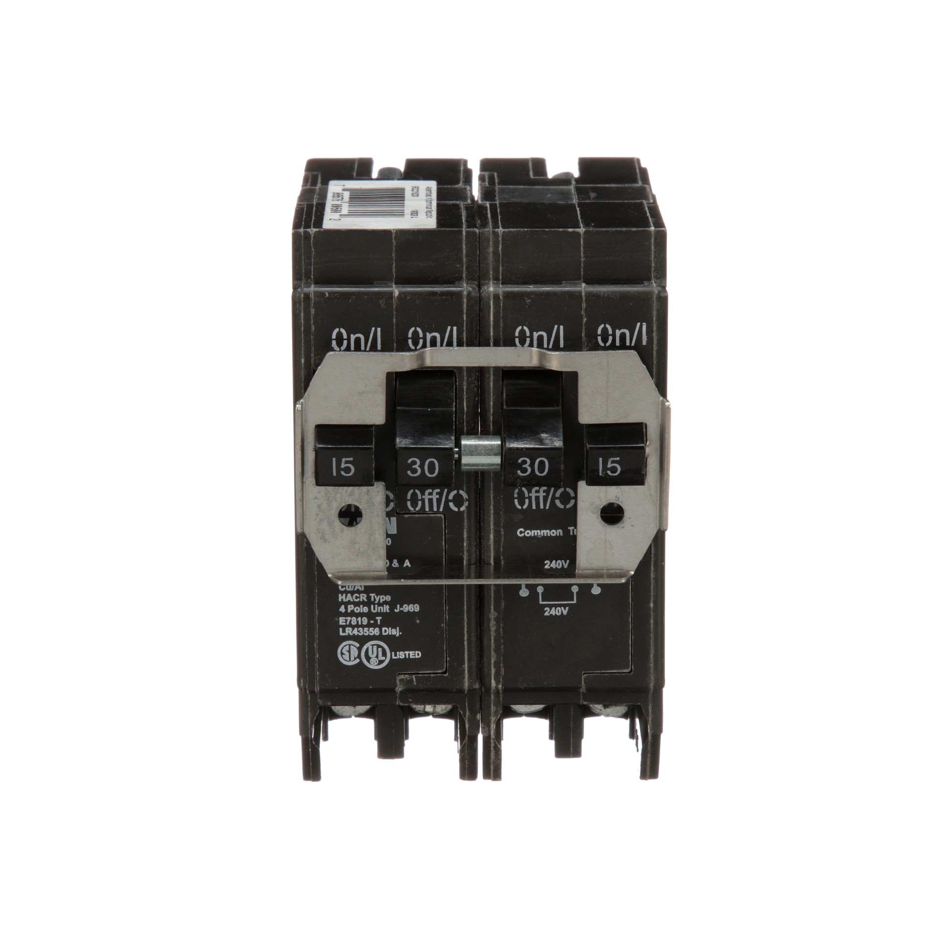 slide 1 of 6, Eaton Type BR 15-amp 4 -Pole Quad Circuit Breaker, 1 ct