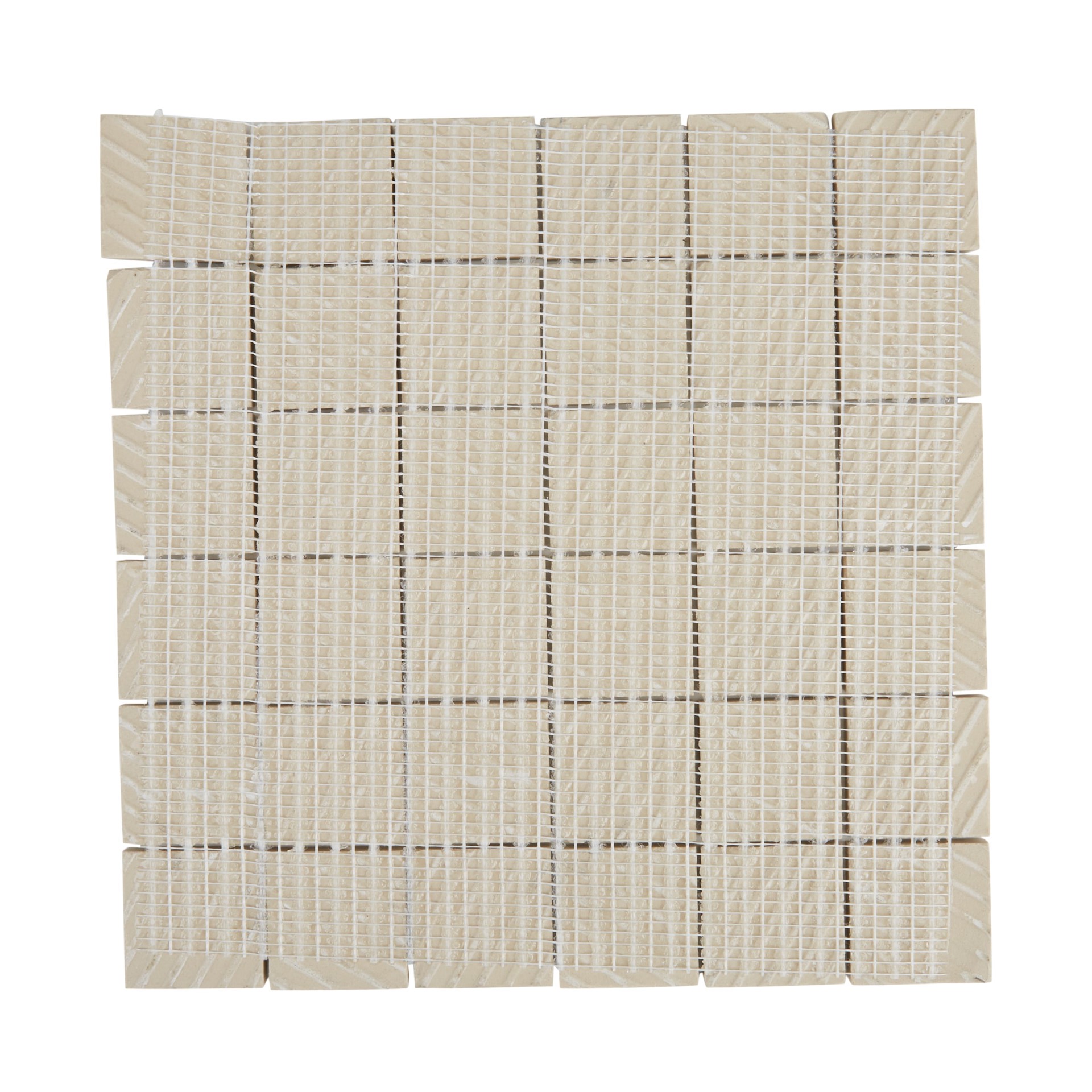 slide 3 of 6, DELLA TORRE Riverdale Sand 12-in x 12-in Matte Porcelain Mosaic Floor and Wall Tile ( 0.95-sq ft Piece ), 1 ct