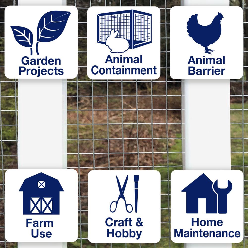 slide 4 of 6, GARDEN CRAFT 10-ft x 2-ft Gray Steel Hardware Cloth Rolled Fencing 1/2-in x 1/2-in - Mesh Size, 1 ct