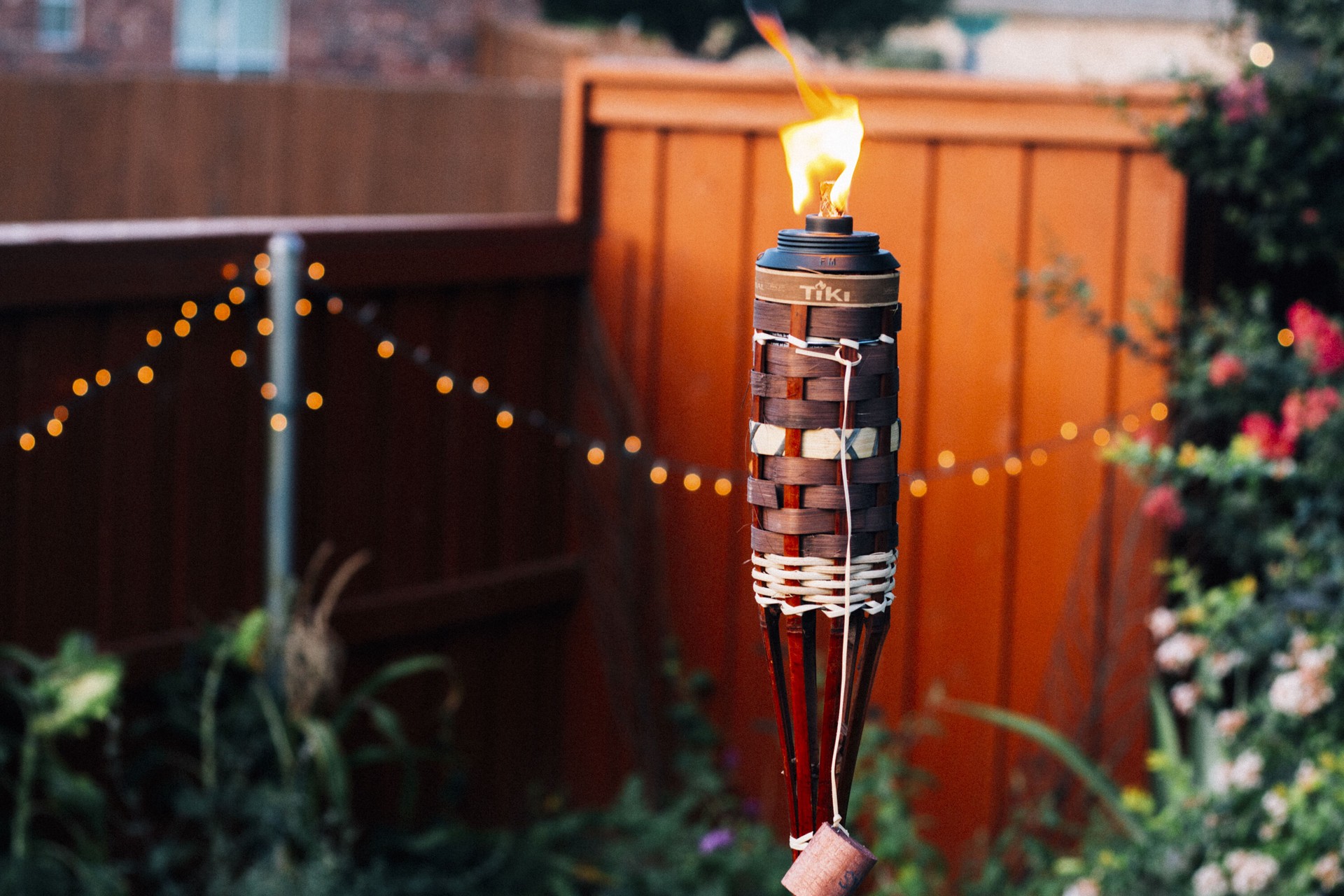 slide 3 of 6, TIKI 60 Inches Molokini Bamboo Citronella Garden torch, 1 ct