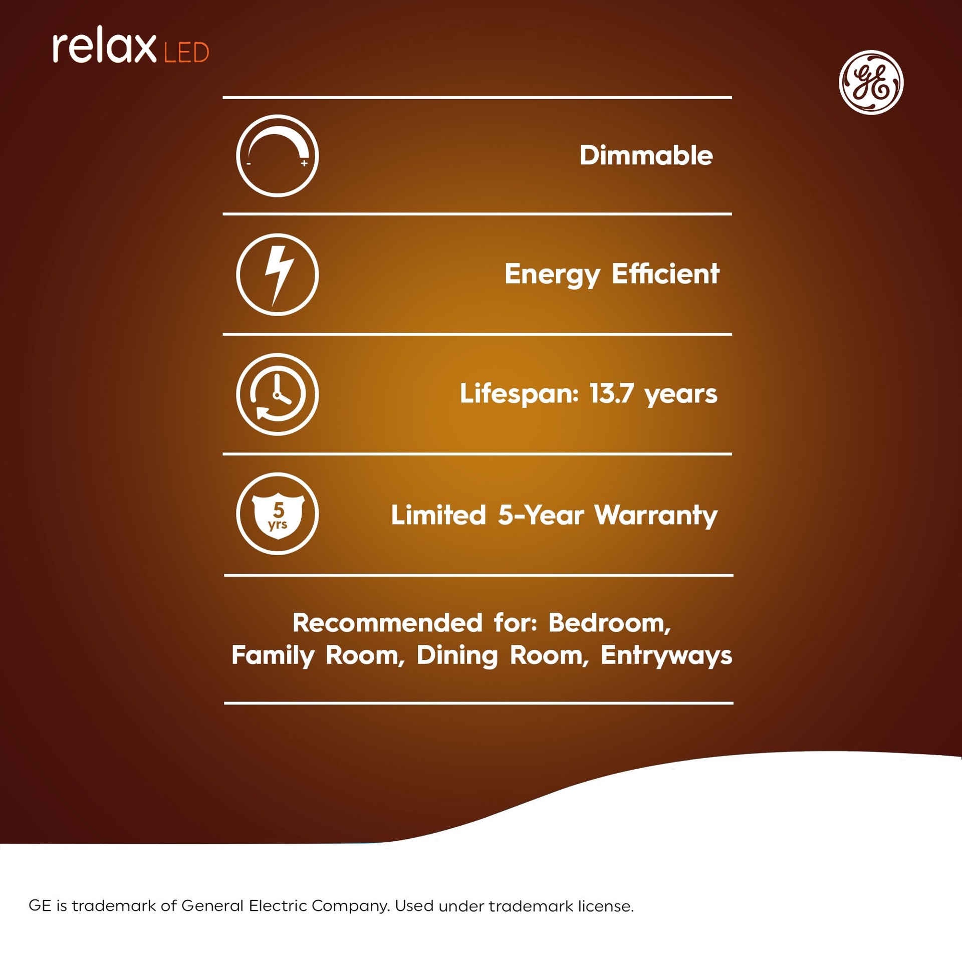 slide 6 of 6, GE Relax HD 60 -Watt EQ A19 Soft white GU24 pin base Dimmable LED General purpose Light Bulb 2 -Pack, 1 ct