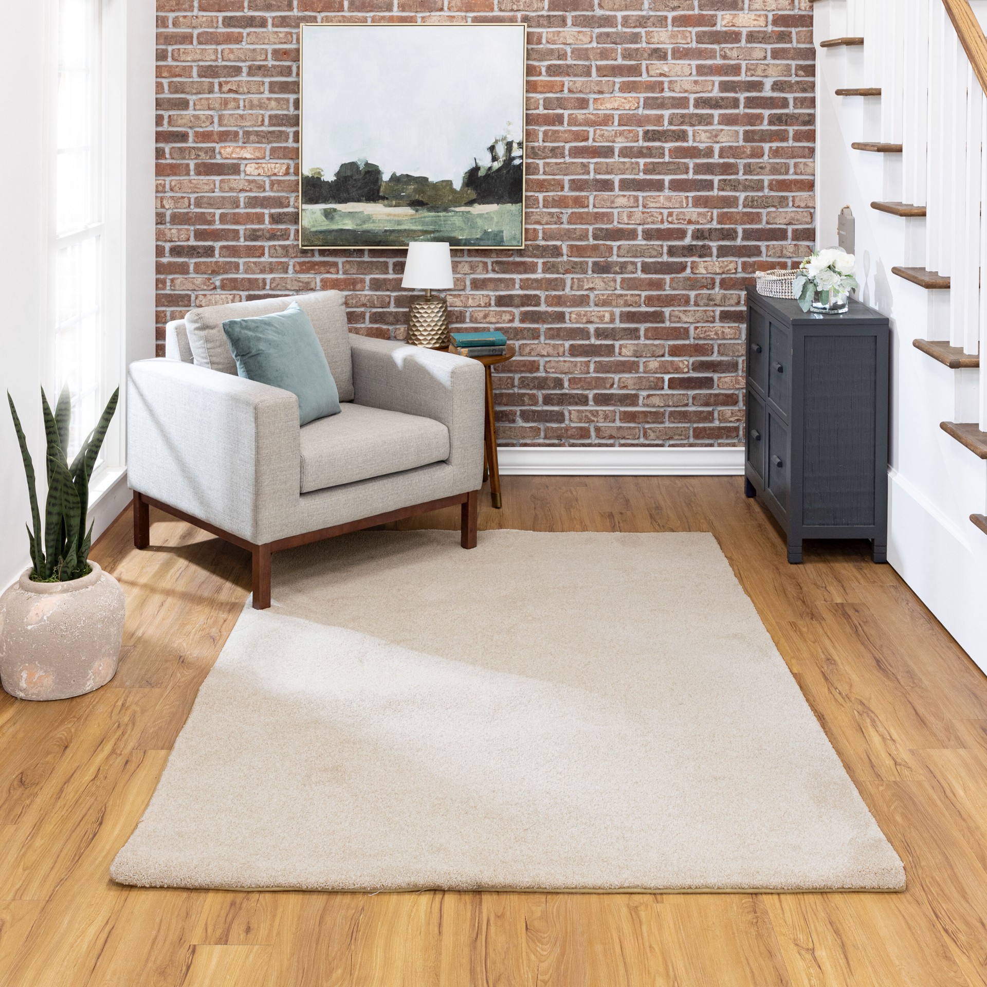 slide 1 of 6, Mohawk Home Residential Area Rugs 5 x 7 (ft) Tufted Polypropylene Assorted Colors Rectangular Indoor Solid Area rug, 1 ct