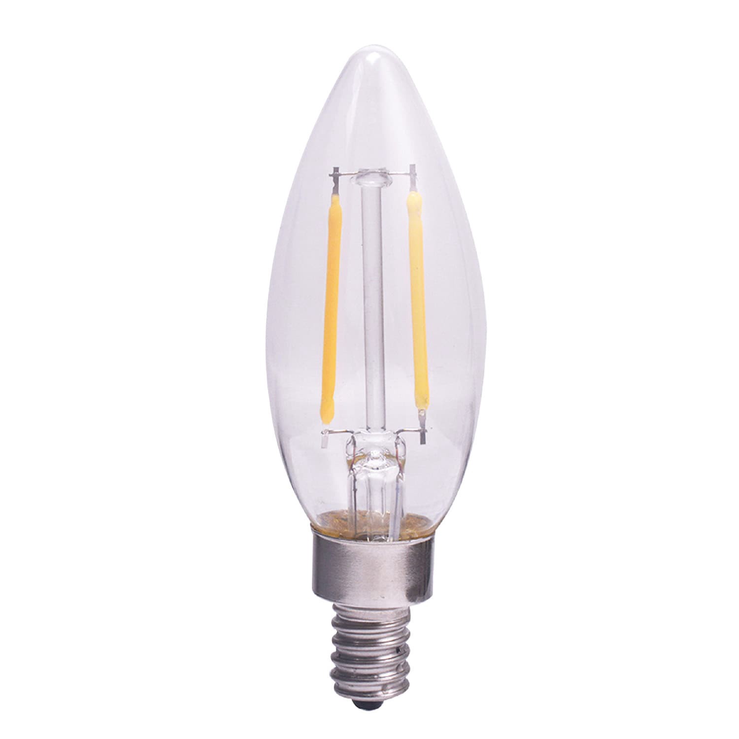 slide 2 of 6, GE Basic 40 -Watt EQ B11 Soft white Dimmable LED Decorative Light Bulb 12 -Pack, 1 ct