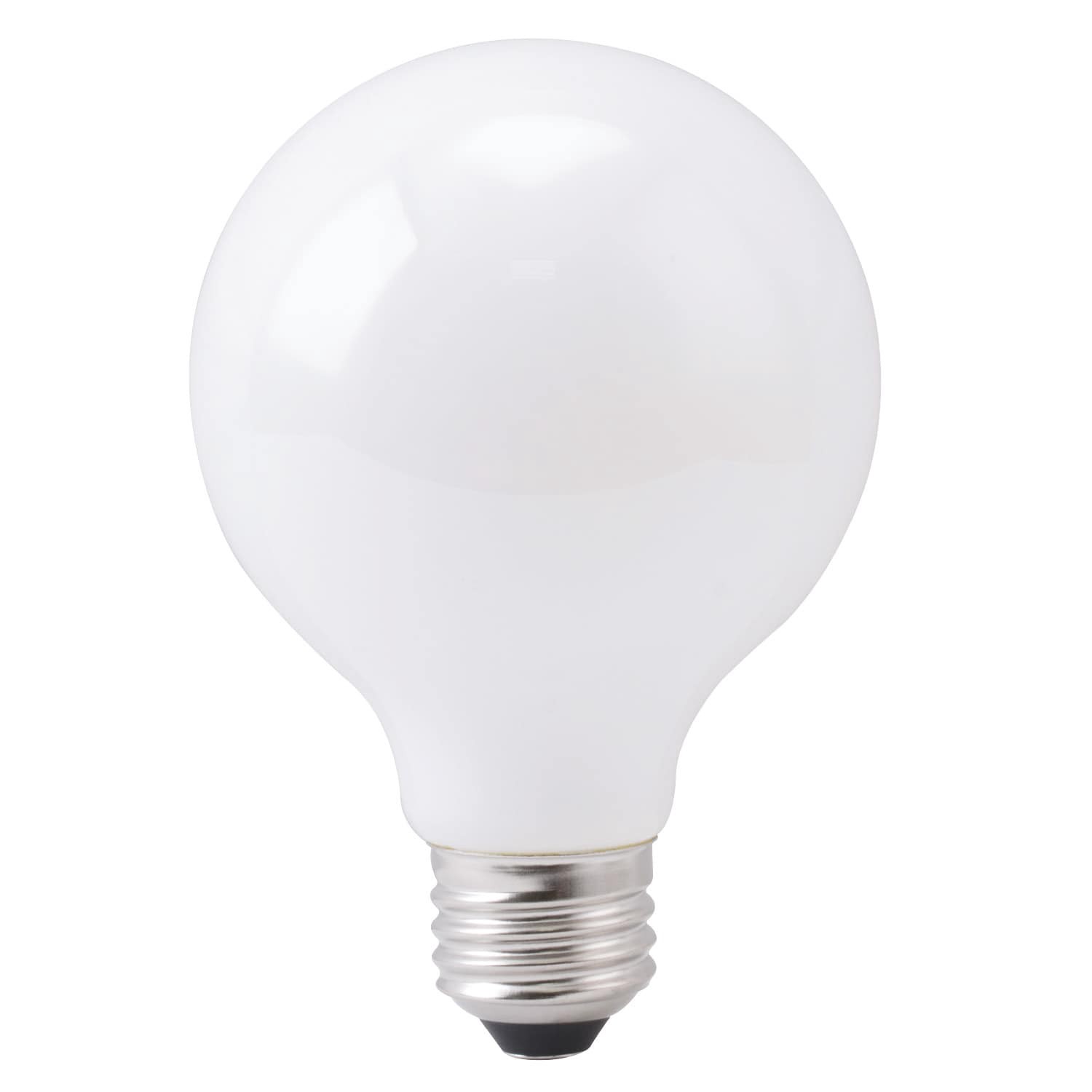 slide 3 of 6, GE Basic 40 -Watt EQ G25 Soft white Dimmable LED General purpose Light Bulb 4 -Pack, 1 ct