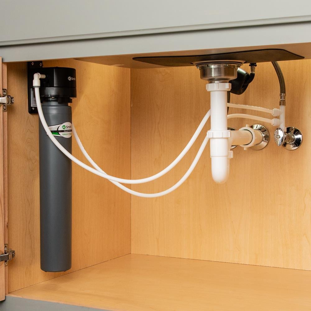 slide 4 of 6, A.O. Smith Advanced Direct Connect Single-stage Carbon Block Under Sink Water Filtration System, 1 ct