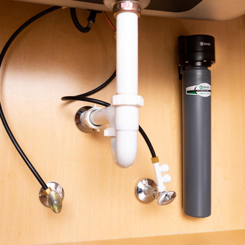 slide 5 of 6, A.O. Smith Advanced Direct Connect Single-stage Carbon Block Under Sink Water Filtration System, 1 ct