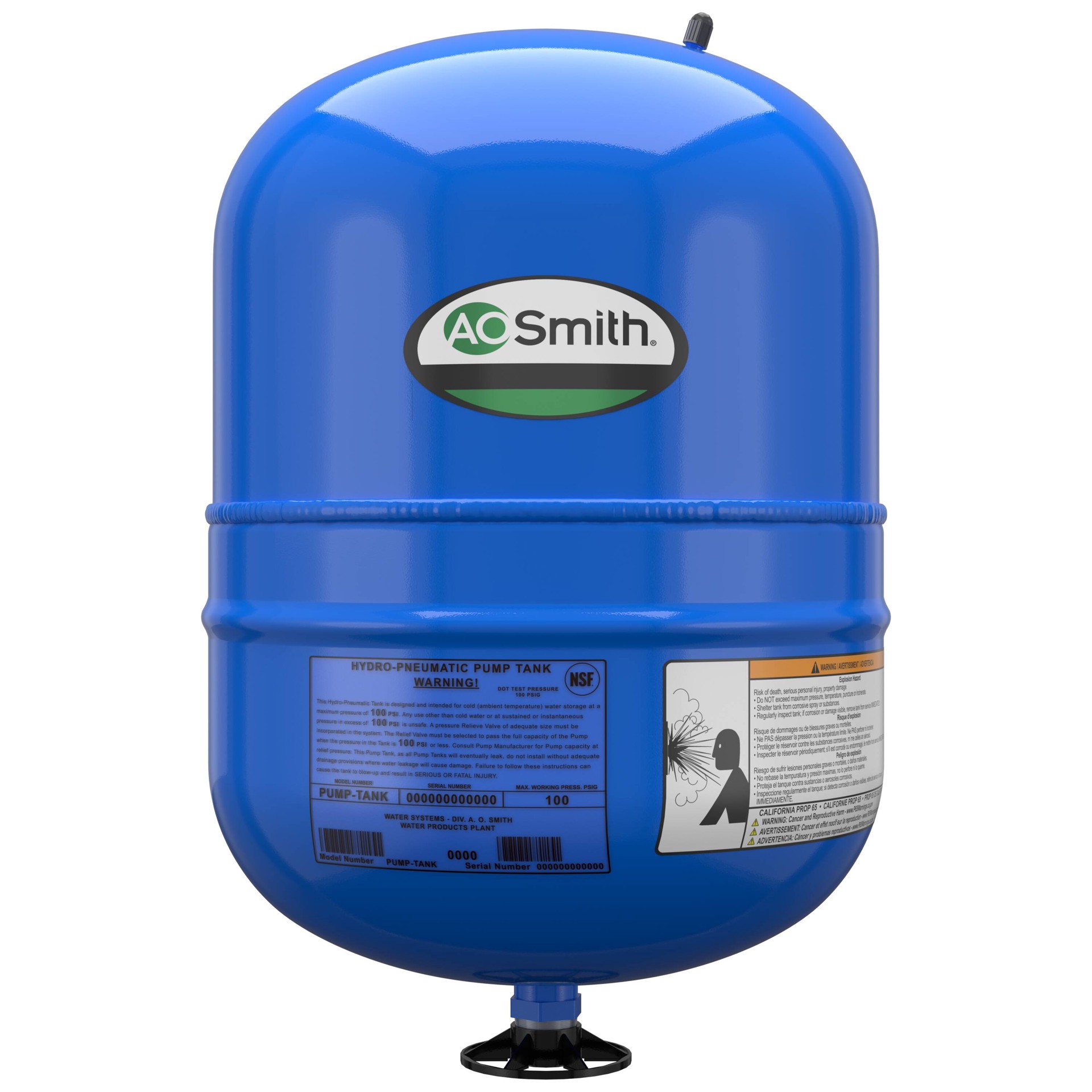 slide 1 of 6, A.O. Smith 4.6-Gallon Vertical Well Pressure Tank, 1 ct