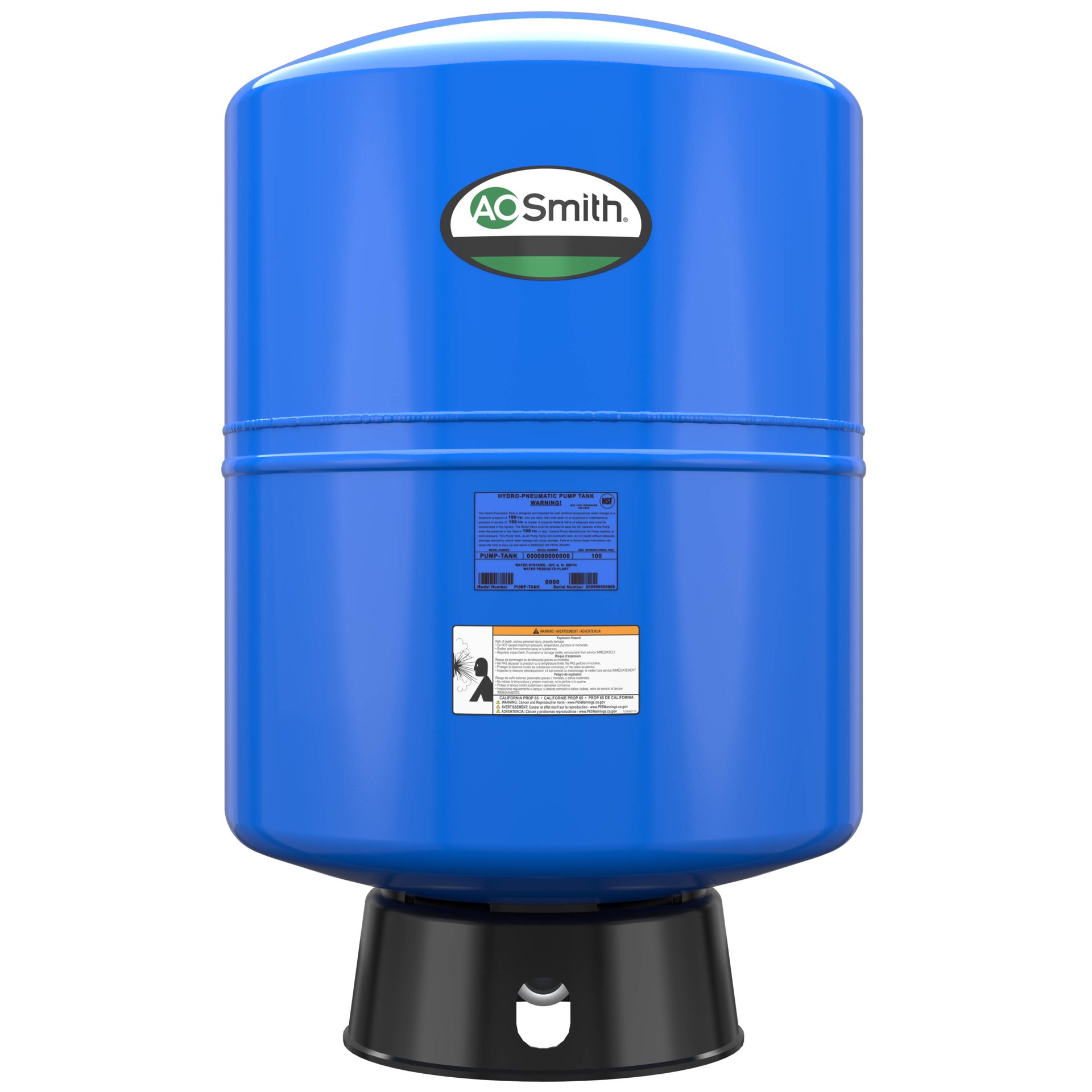 slide 1 of 6, A.O. Smith 36.0-Gallon Vertical Well Pressure Tank, 1 ct