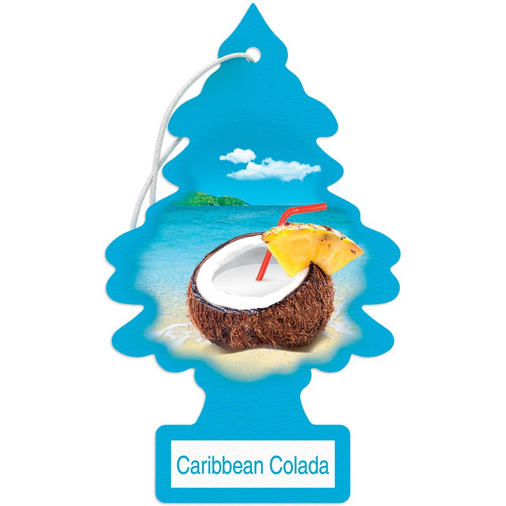 slide 2 of 5, LITTLE TREES 3 -Count Caribbean Colada Dispenser Air Freshener 3 -Pack, 1 ct