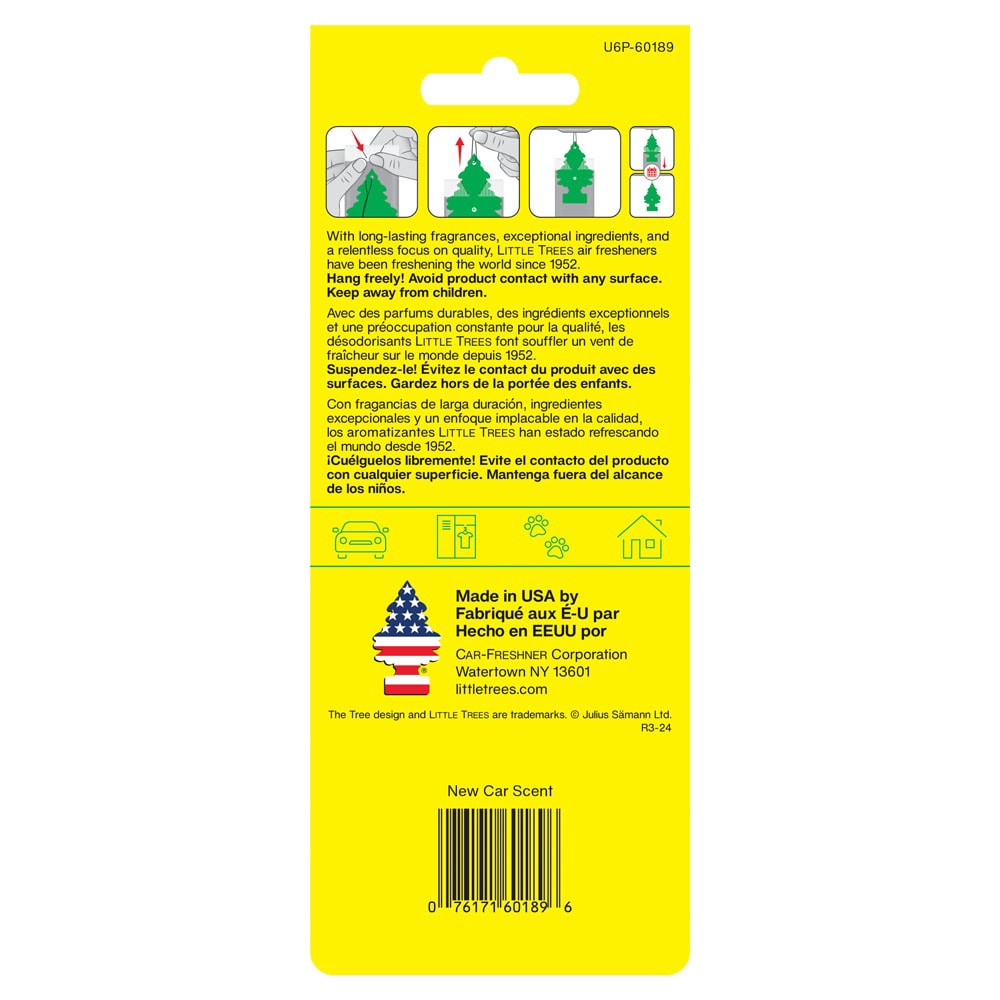 slide 4 of 5, LITTLE TREES 6 -Count Black Ice Dispenser Air Freshener 6 -Pack, 1 ct