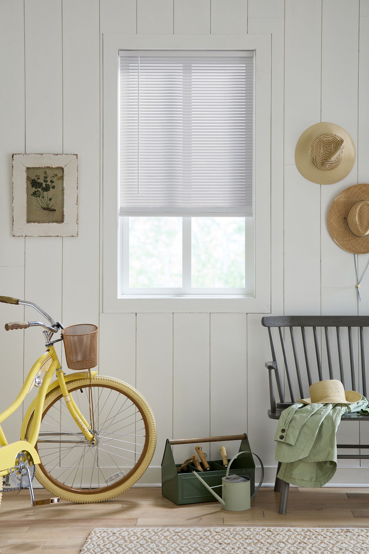 slide 4 of 6, LEVOLOR Trim+Go 1-in Slat Width 35-in x 64-in Cordless White Vinyl Room Darkening Mini-blinds, 1 ct