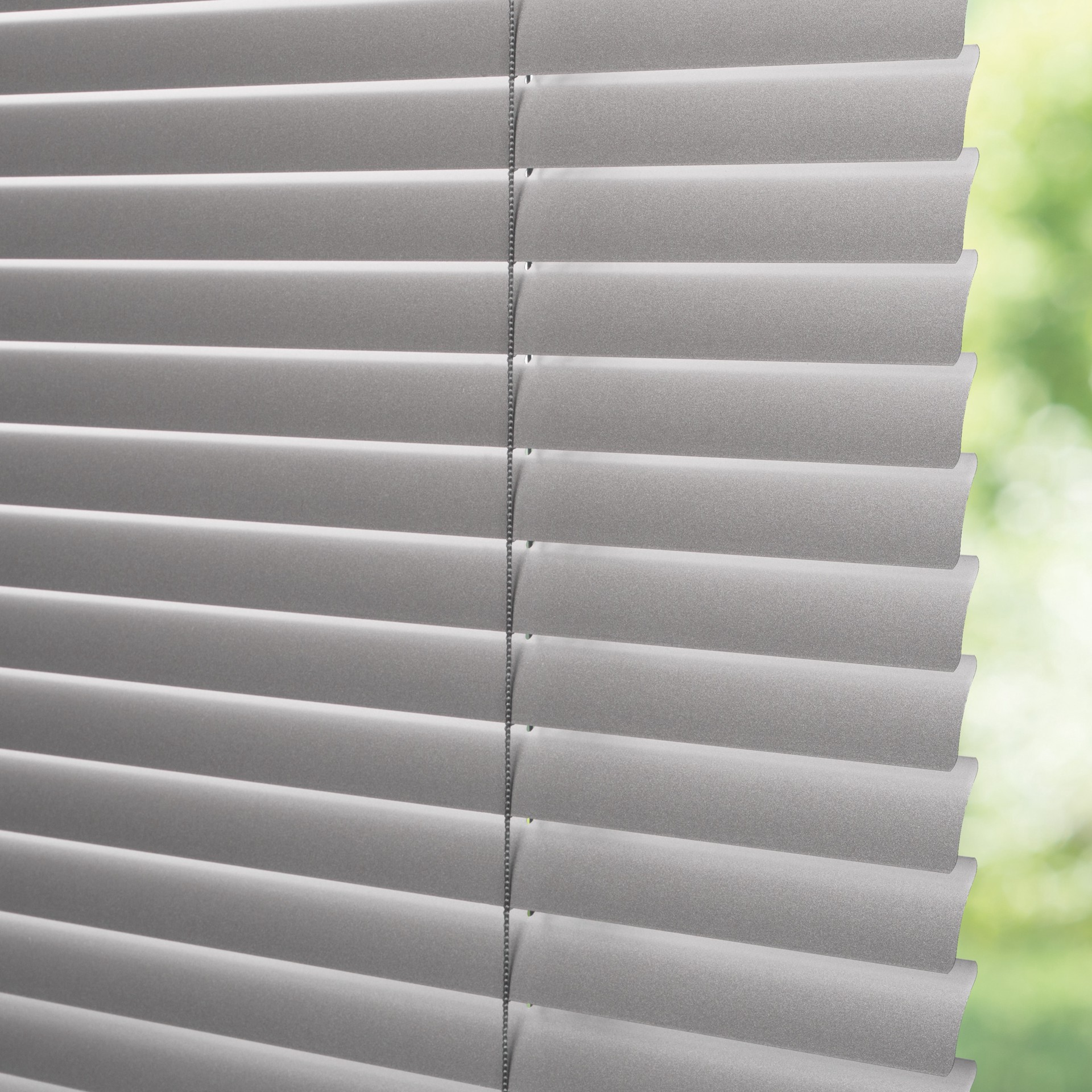 slide 5 of 6, LEVOLOR Trim+Go 1-in Slat Width 31-in x 72-in Cordless Nickel Aluminum Room Darkening Mini-blinds, 1 ct
