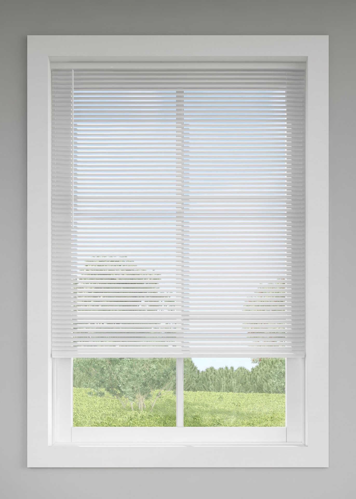 slide 1 of 6, LEVOLOR Trim+Go 1-in Slat Width 35-in x 72-in Cordless White Aluminum Room Darkening Mini-blinds, 1 ct