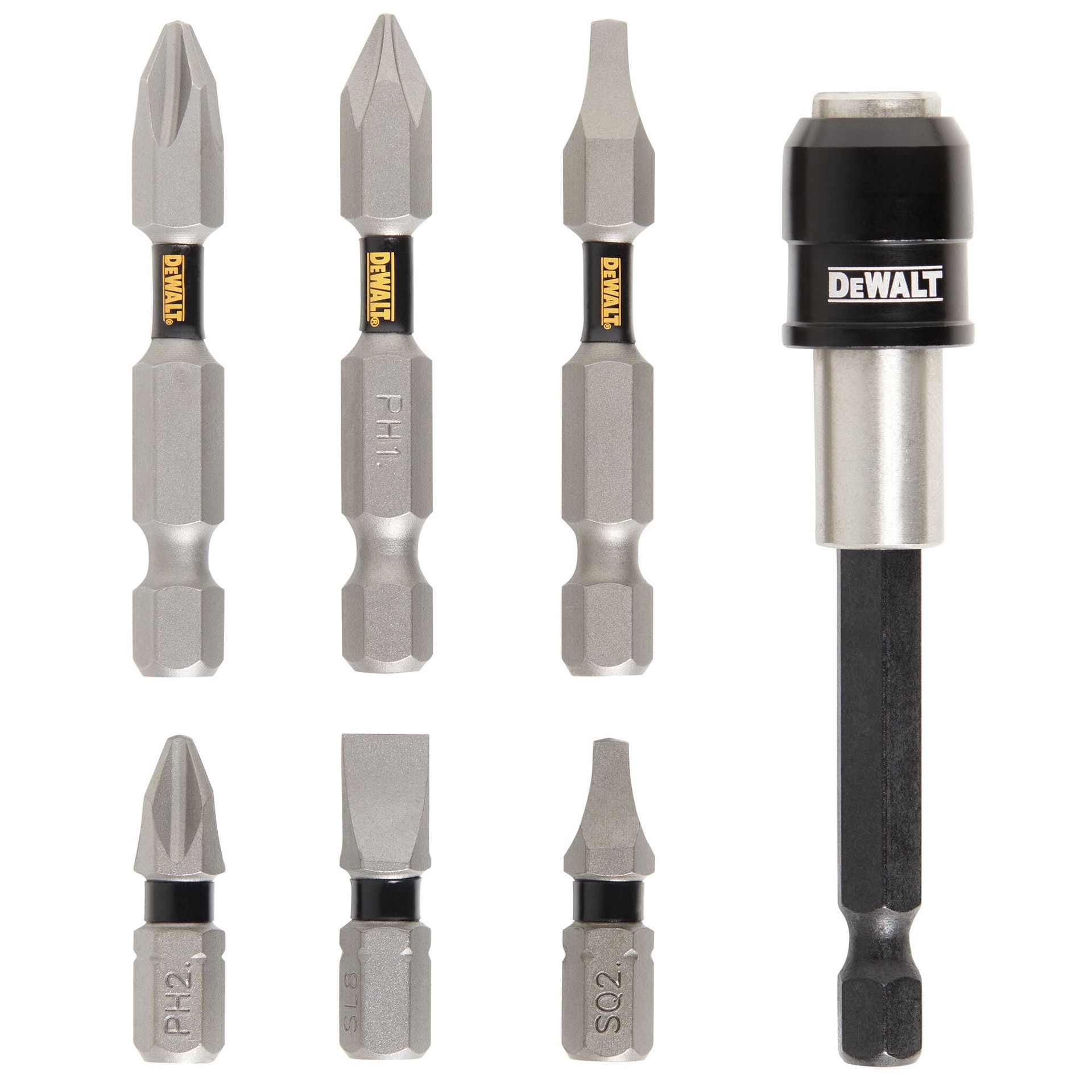 slide 1 of 6, DEWALT 7-Pack Magnetic Screwdriving Bit Holder Set, 1 ct