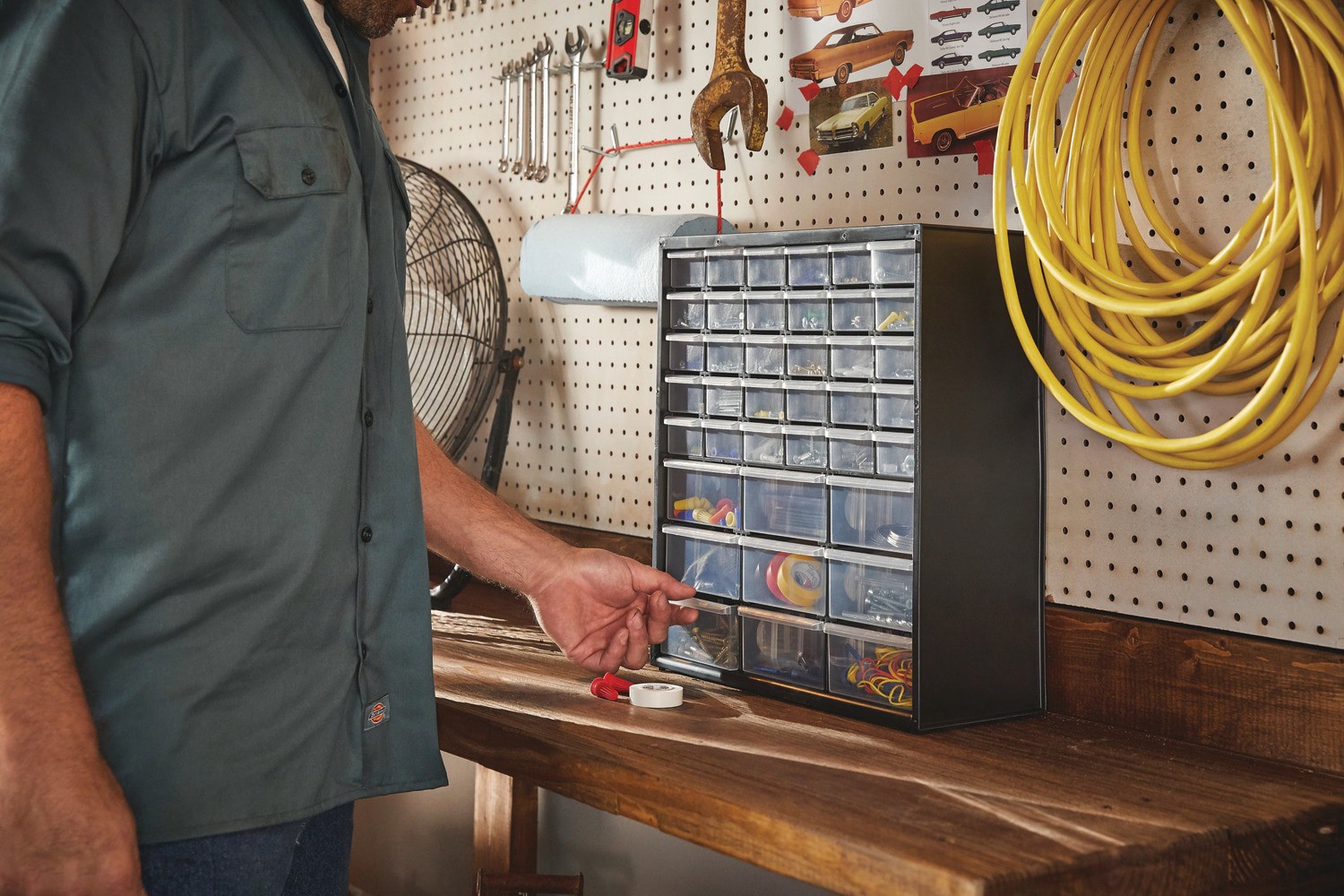 slide 3 of 6, CRAFTSMAN Bin System 39-Compartment Assorted Sizes Plastic Small Parts Organizer, 1 ct