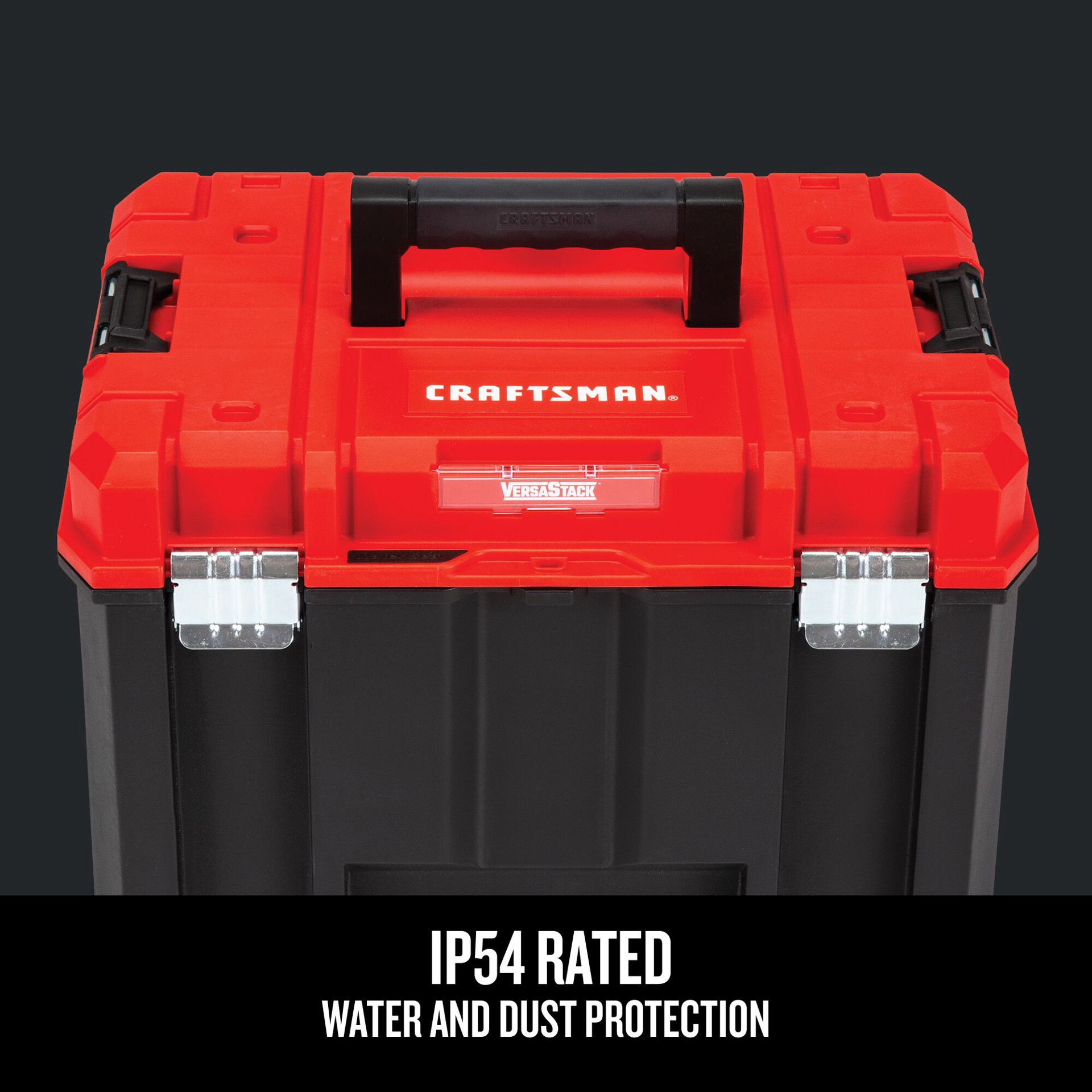 slide 6 of 6, CRAFTSMAN VERSASTACK 17-in W x 11.87-in H x 13.0-in D Red and Black Plastic Tool Box, 1 ct