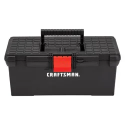 CRAFTSMAN 16-in W x 6.4-in H x 8.5-in D Red and Black Plastic Tool Box