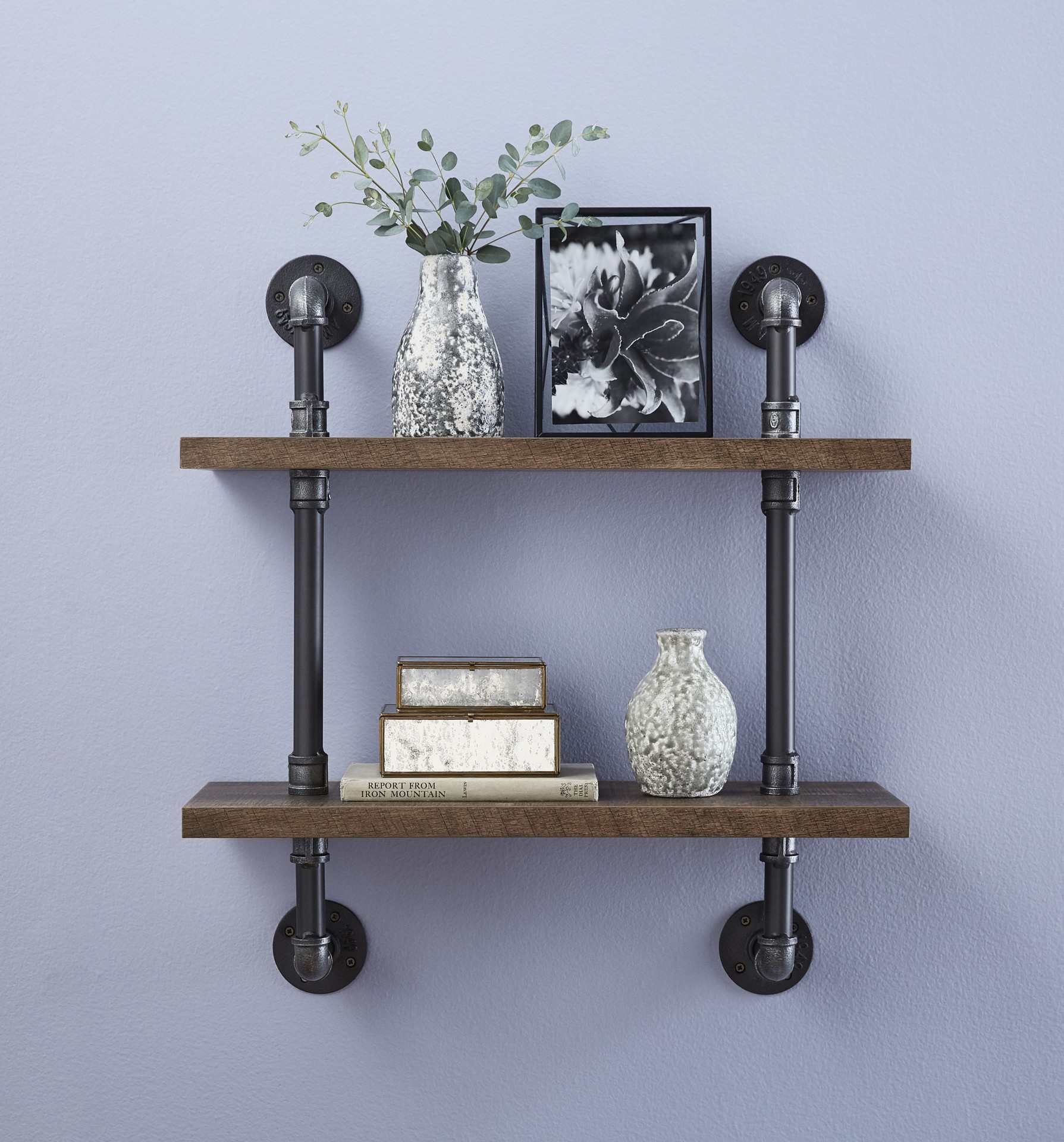 slide 5 of 6, allen + roth 8.0-in D x 23.75-in L Rustic MDF Rectangular Shelf kit, 1 ct