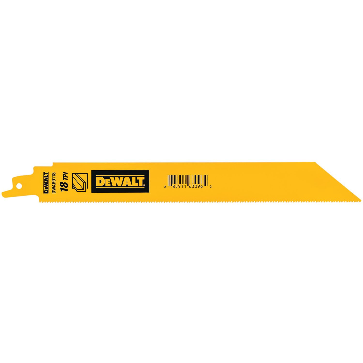 slide 4 of 6, DEWALT Bi-metal 9-in 18 TPI Metal cutting Reciprocating Saw Blade Set 5 -Pack, 1 ct