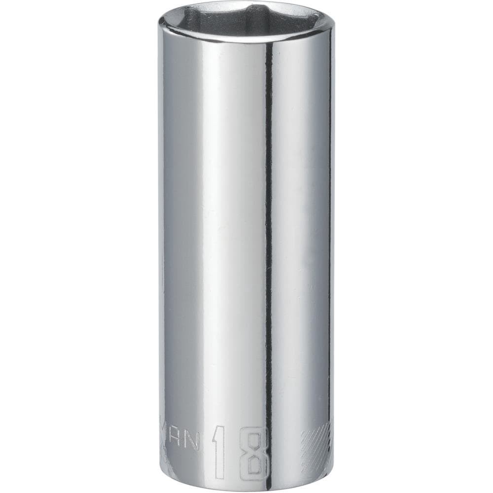 slide 1 of 6, CRAFTSMAN 3/8-in Drive Metric 18mm Deep Socket, 1 ct