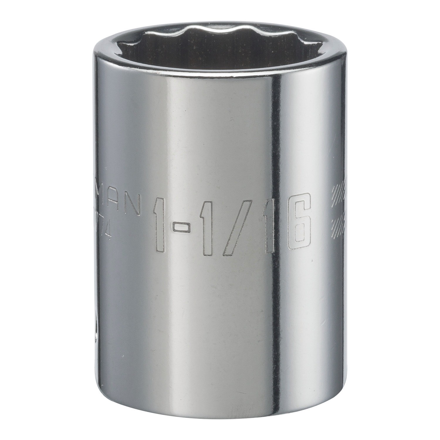 slide 1 of 6, CRAFTSMAN 3/4-in Drive Standard (SAE) 1-1/16-in Shallow Socket, 1 ct
