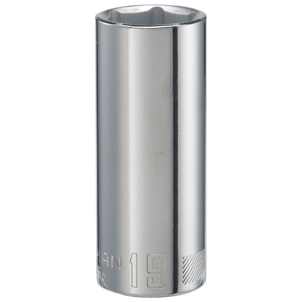 slide 1 of 6, CRAFTSMAN 3/8-in Drive Metric 19mm Deep Socket, 1 ct