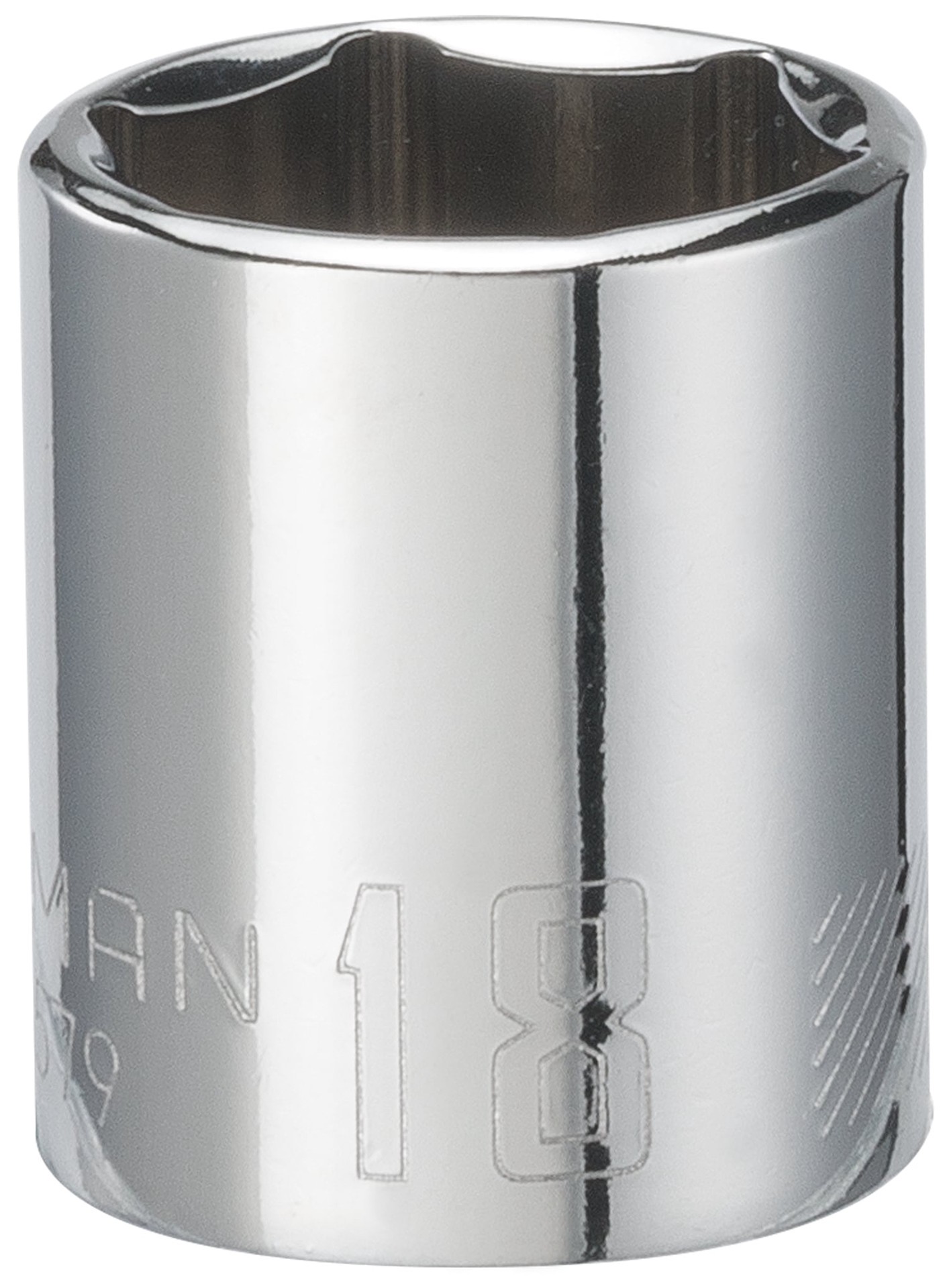 slide 1 of 6, CRAFTSMAN 3/8-in Drive Metric 18mm Shallow Socket, 1 ct