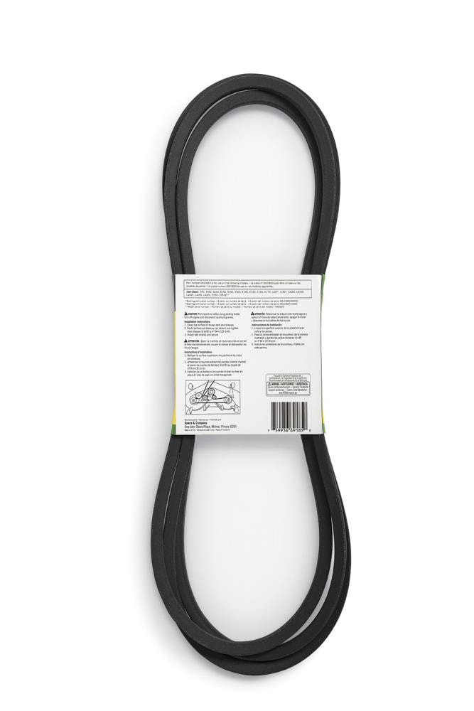 slide 2 of 4, John Deere 1/2-in x 141.7-in Deck/Drive Belt, for 48-in Riding Mower/Tractors, Replaces OEM Part Number Gx21833, 1 ct