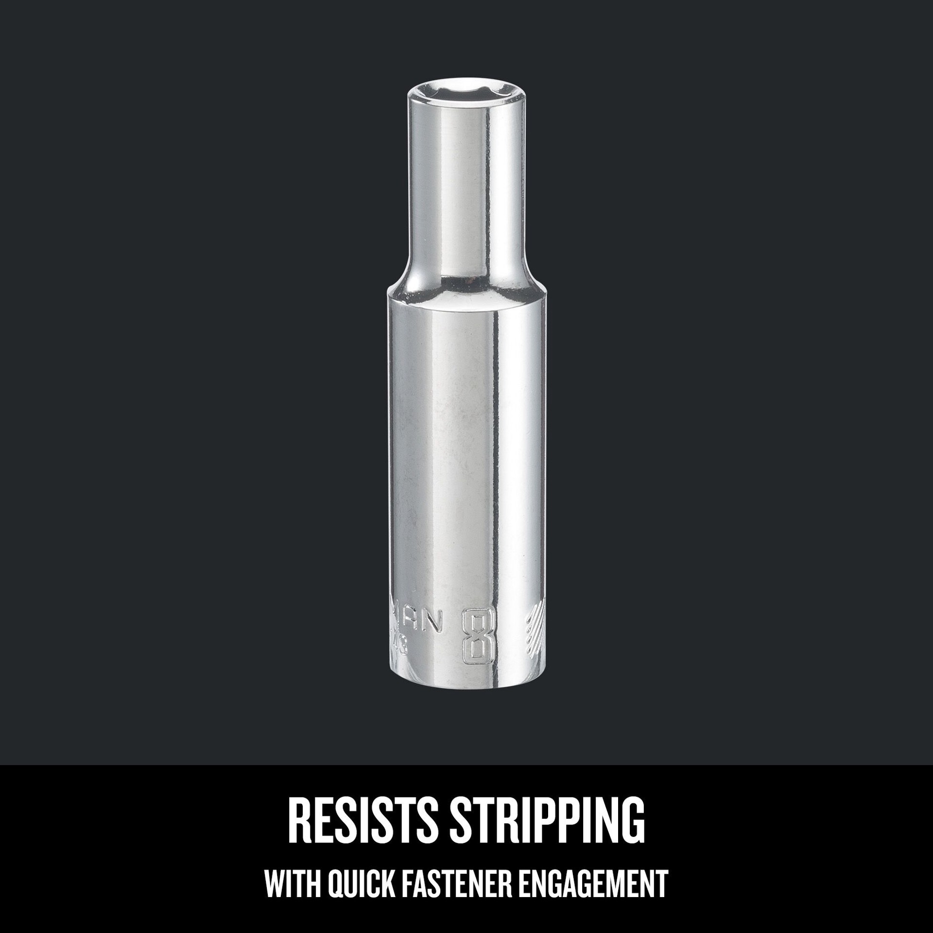 slide 4 of 6, CRAFTSMAN 3/8-in Drive Metric 8mm Deep Socket, 1 ct