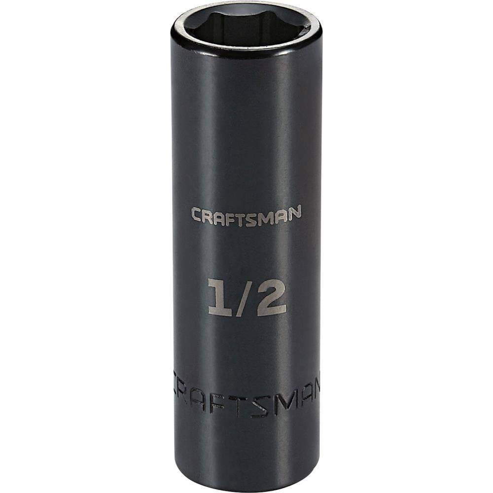 slide 1 of 6, CRAFTSMAN Standard (SAE) 3/8-in Drive 1/2-in 6-point Impact Socket Individual, 1 ct