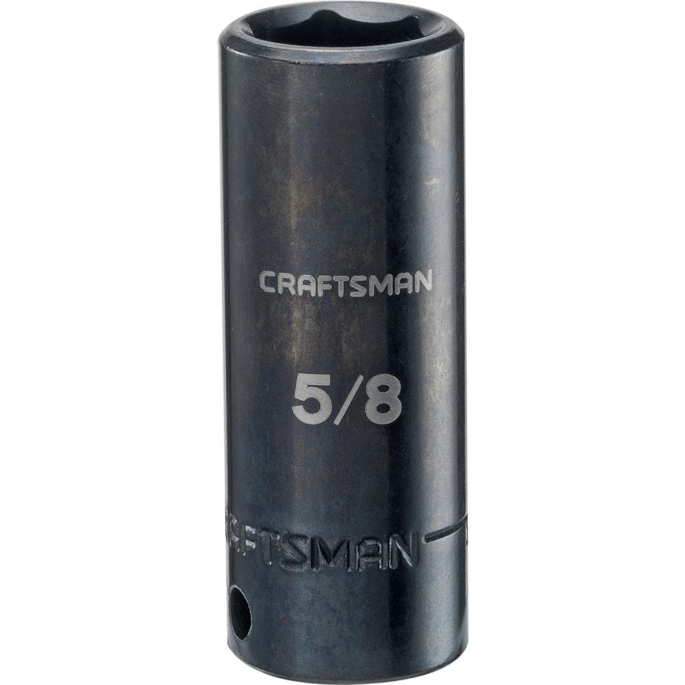 slide 1 of 6, CRAFTSMAN Standard (SAE) 3/8-in Drive 5/8-in 6-point Impact Socket Individual, 1 ct
