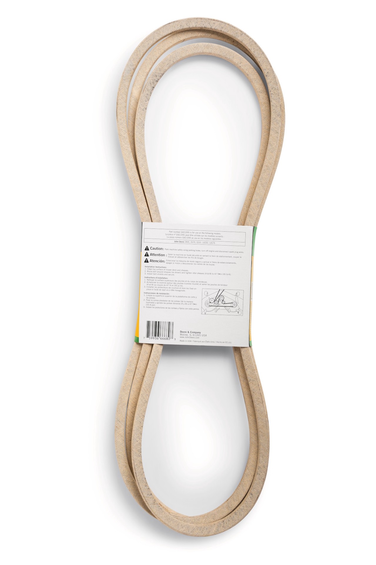 slide 2 of 4, John Deere 161-in Belt, for 54 Riding Mower/Tractors, Replaces OEM Part Number, 1 ct