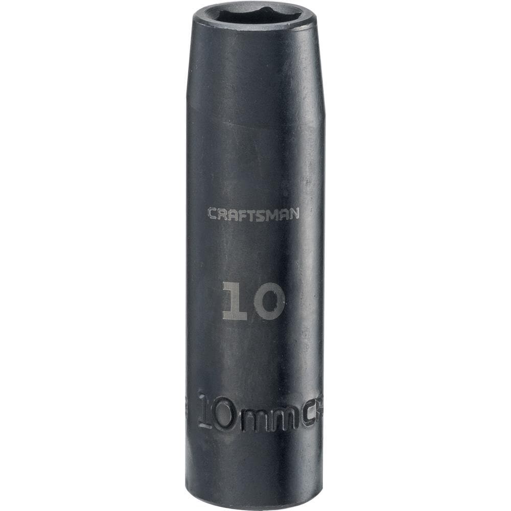 slide 1 of 6, CRAFTSMAN Metric 3/8-in Drive 10mm 6-point Impact Socket Individual, 1 ct