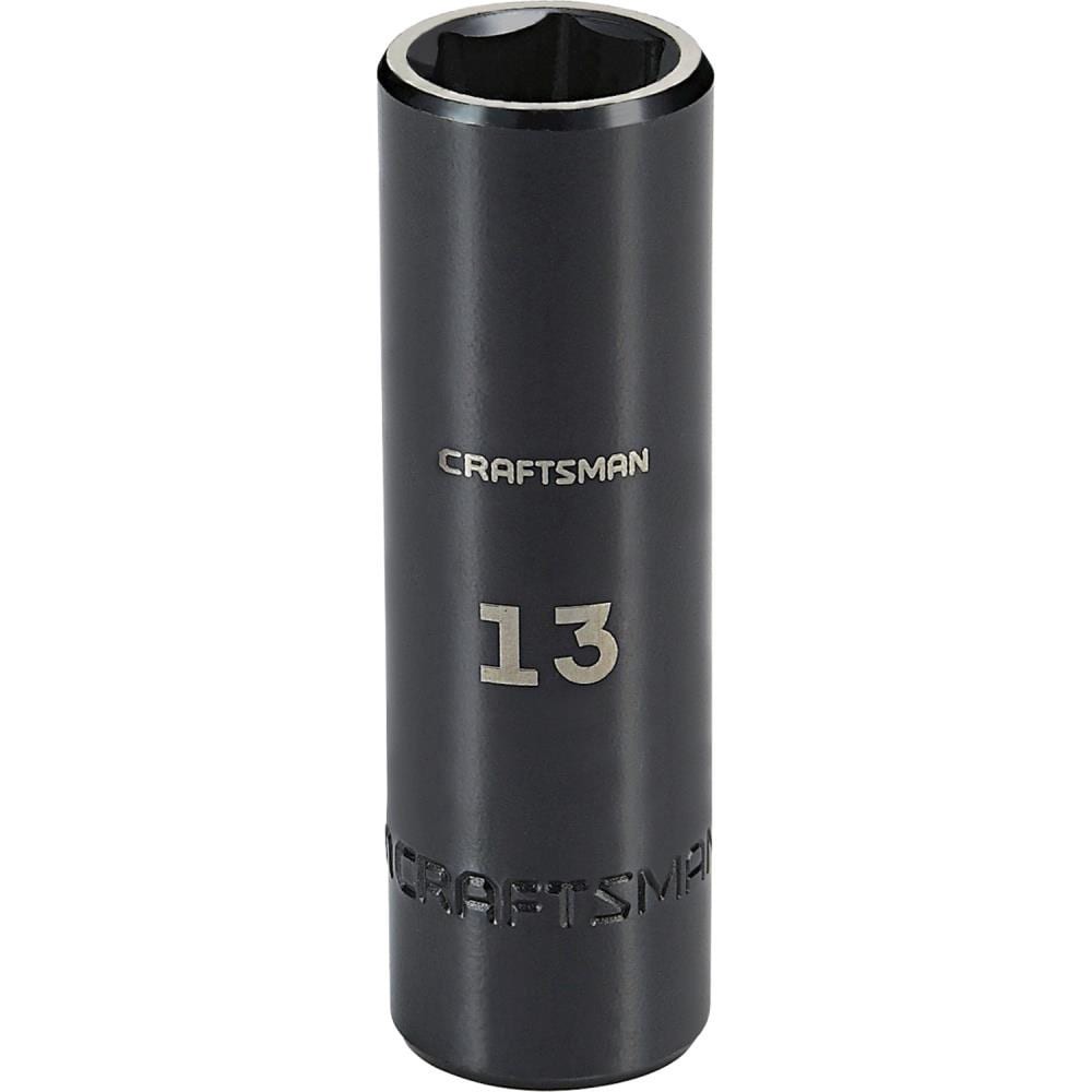 slide 1 of 6, CRAFTSMAN Metric 3/8-in Drive 13mm 6-point Impact Socket Individual, 1 ct