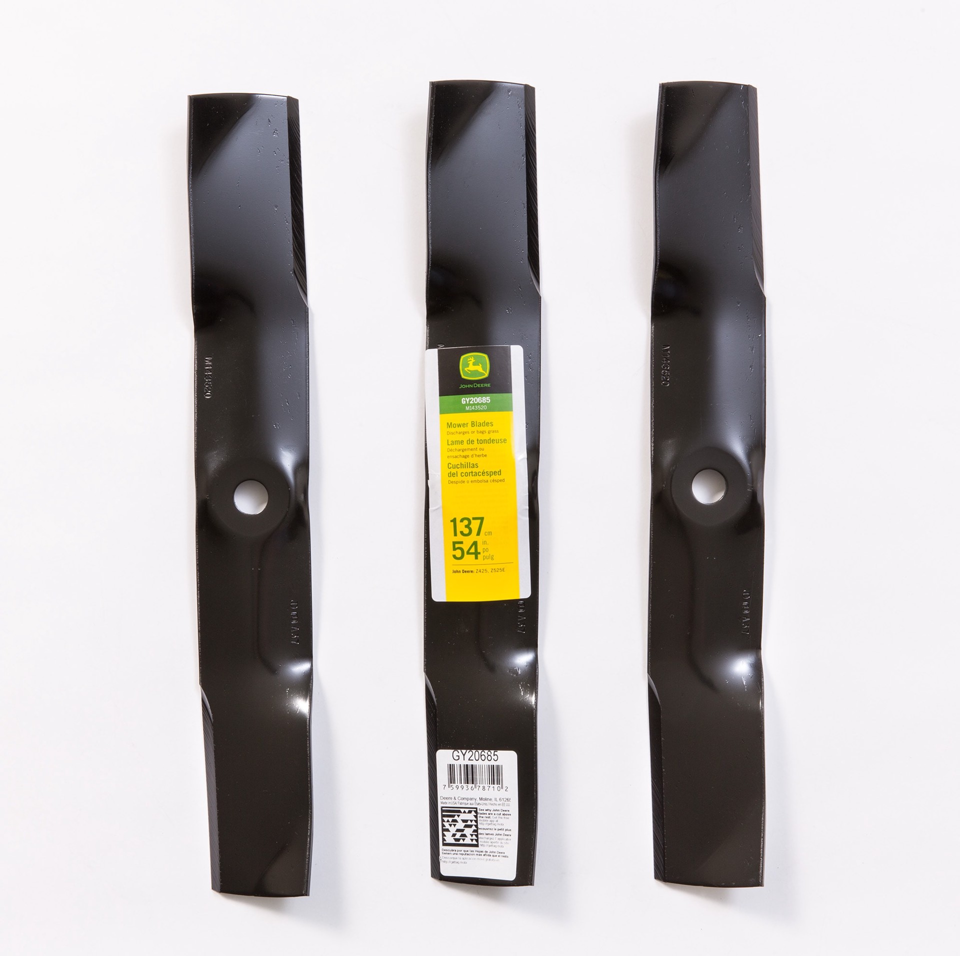 slide 2 of 3, John Deere 54-in Deck Standard Mower Blade for Riding Lawn 3 -Pack, 1 ct