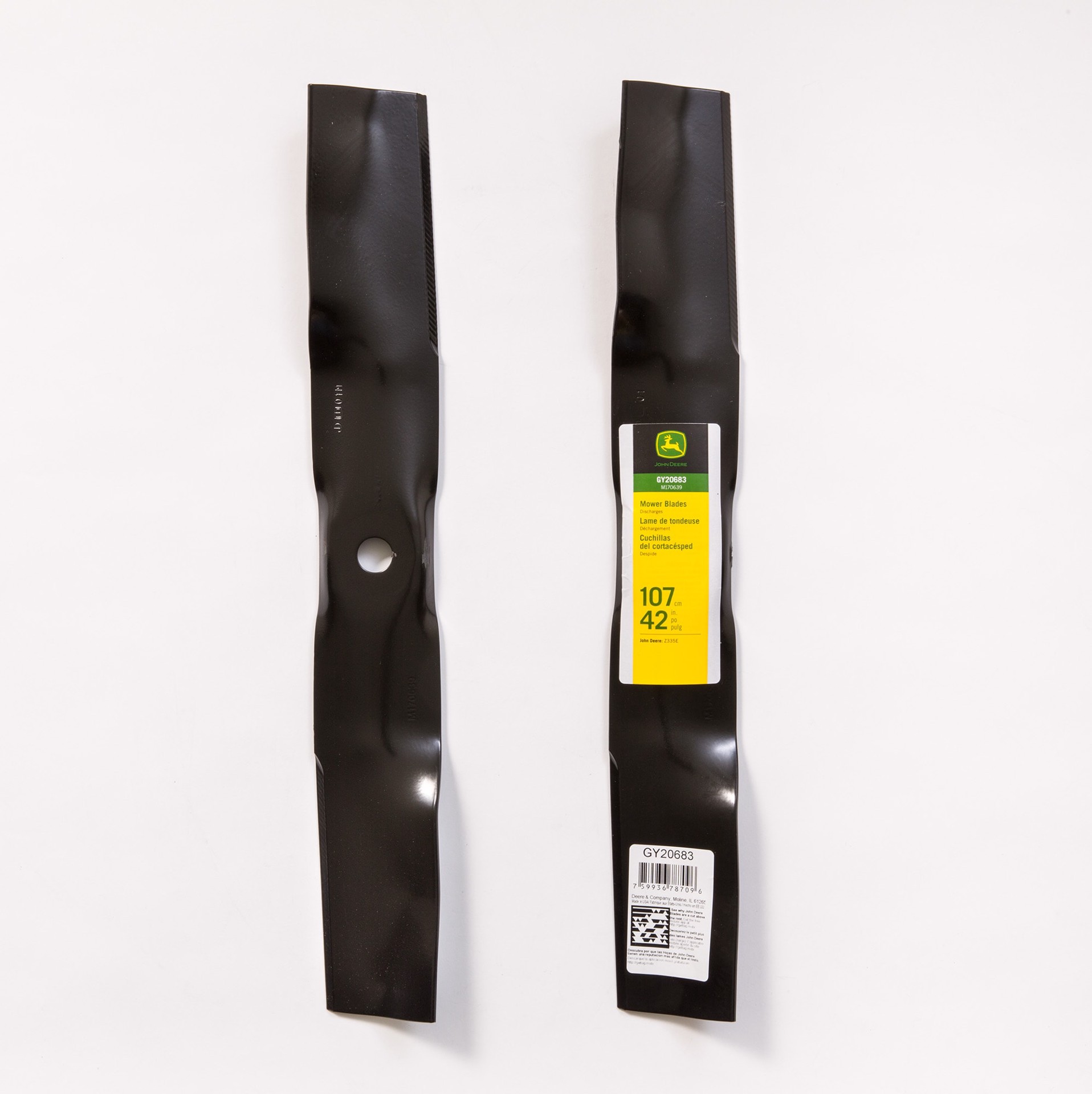slide 2 of 3, John Deere 42-in Deck Standard Mower Blade for Riding Lawn 2 -Pack, 1 ct