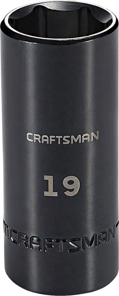 slide 1 of 6, CRAFTSMAN Metric 3/8-in Drive 19mm 6-point Impact Socket Individual, 1 ct