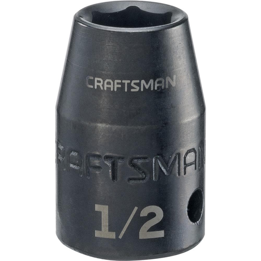 slide 1 of 6, CRAFTSMAN Standard (SAE) 1/2-in Drive 1/2-in 6-point Impact Socket Individual, 1 ct