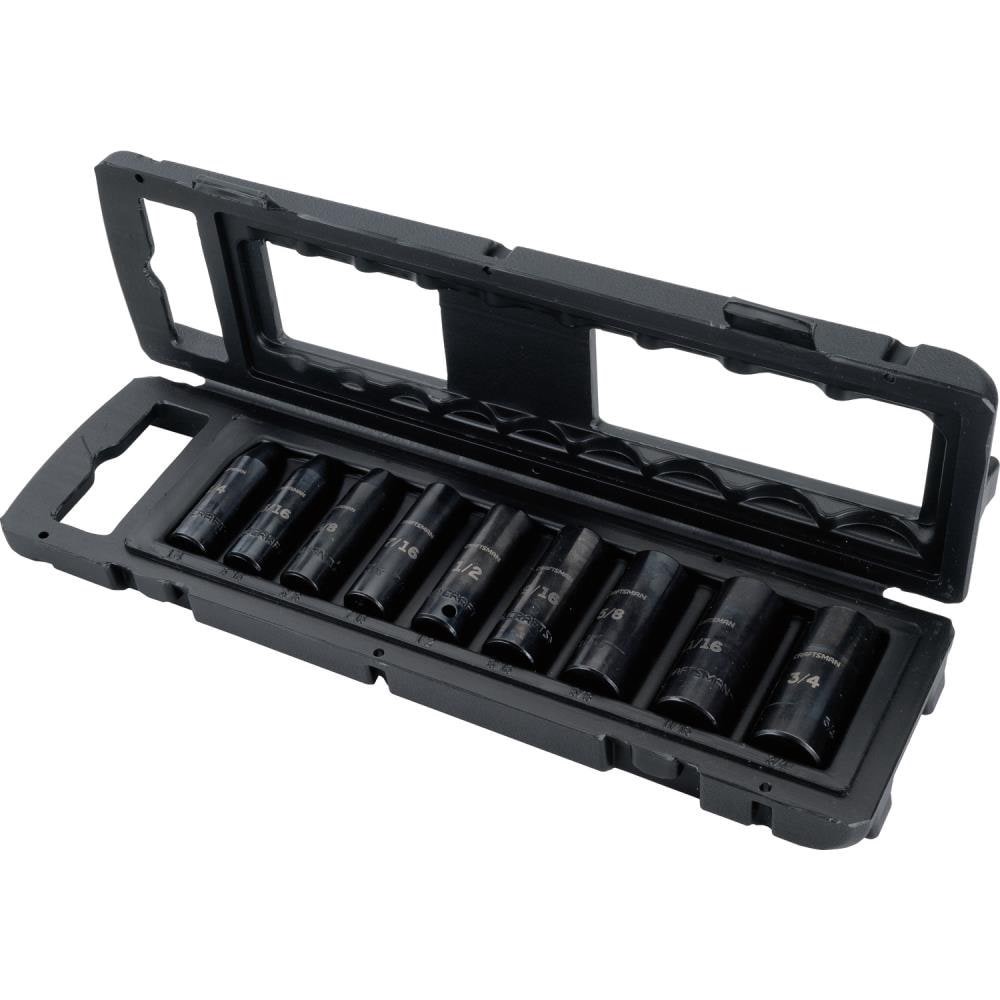 slide 2 of 6, CRAFTSMAN 9 -Piece Standard (SAE) 3/8-in Drive Set 6-point Impact Socket Set, 1 ct