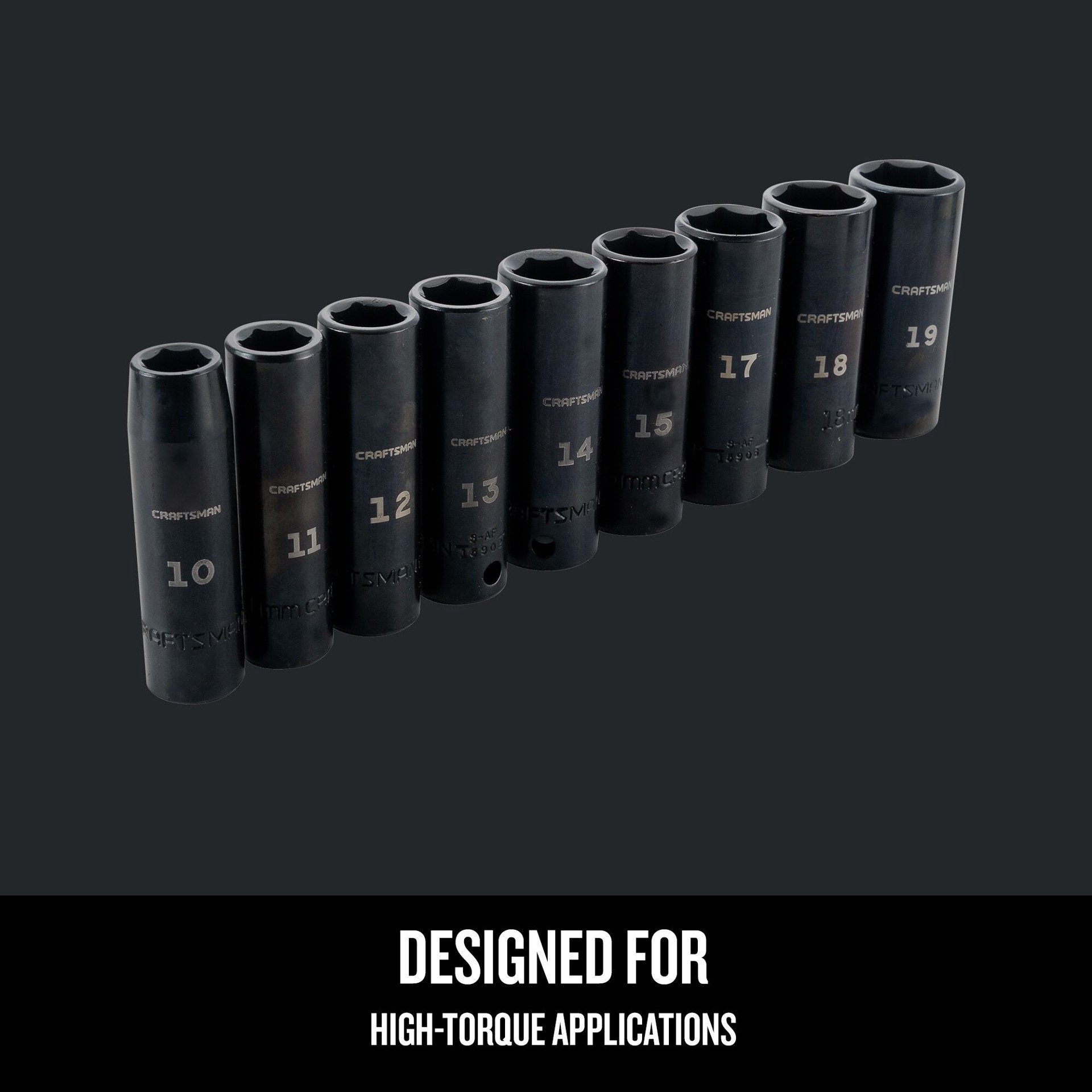 slide 5 of 6, CRAFTSMAN 9 -Piece Metric 3/8-in Drive Set 6-point Impact Socket Set, 1 ct