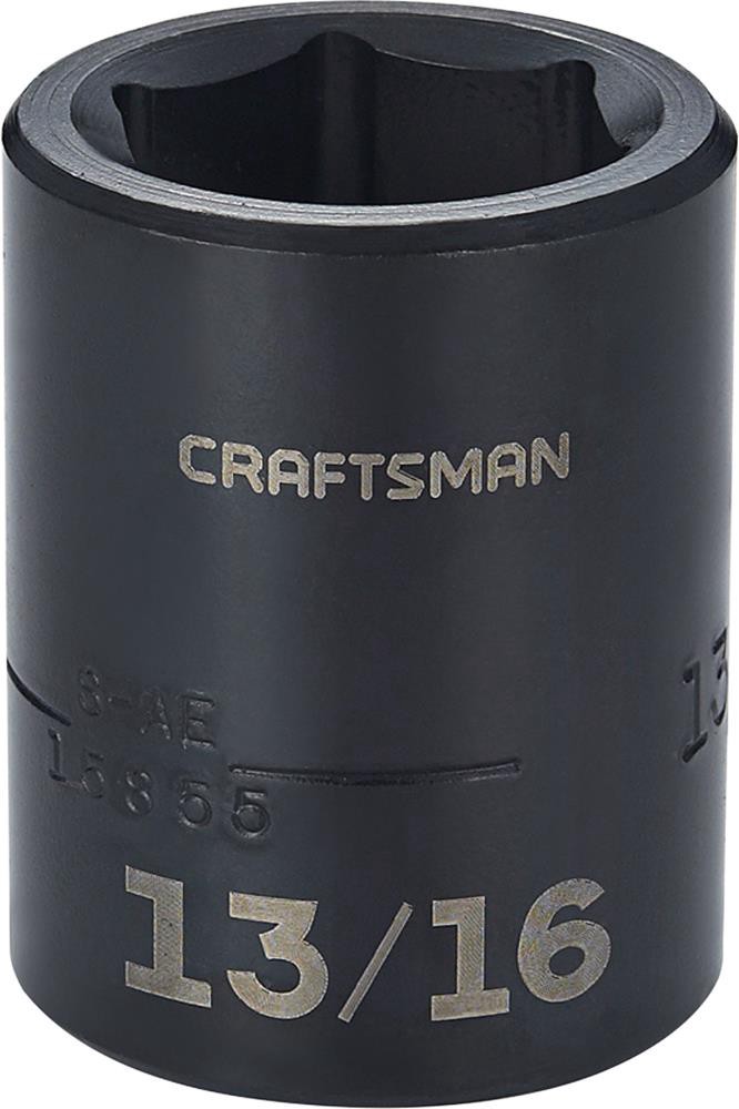 slide 1 of 6, CRAFTSMAN Standard (SAE) 1/2-in Drive 13/16-in 6-point Impact Socket Individual, 1 ct